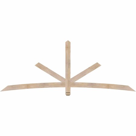 Ekena Millwork Alberta Smooth Timber Gable Bracket, Douglas Fir, 96"W x 36"H x 1 1/2"D x 3 1/2"F, 9/12 Pitch GBW096X36X0204ALB00SDF